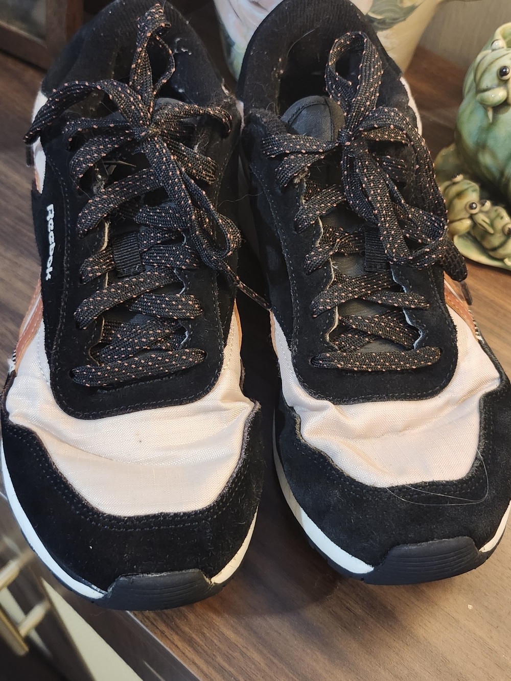 Reebok Black and Pink Women's Sneakers